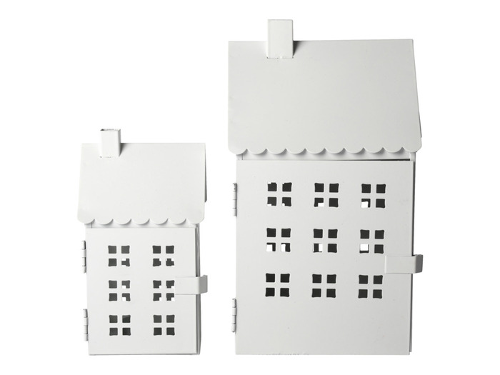 Lykta Hus Set Mattvit 16,5/24,5 cm Form Living